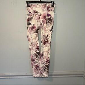 Athleta Stash Pocket Salutation Peony Floral 7/8 Tight Leggings Size XXS